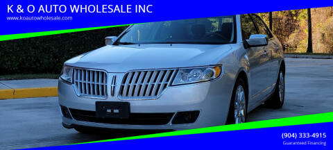 2012 Lincoln MKZ for sale at K & O AUTO WHOLESALE INC in Jacksonville FL