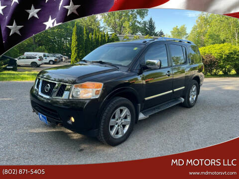 2012 Nissan Armada for sale at MD Motors LLC in Williston VT