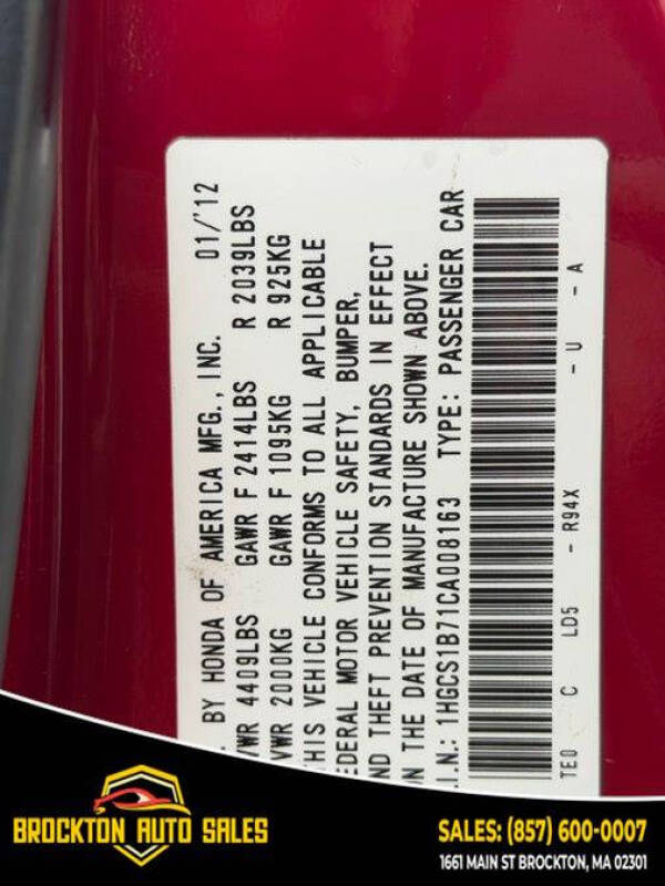 2012 Honda Accord EX