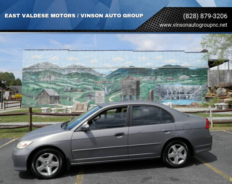 2004 Honda Civic for sale at EAST VALDESE MOTORS / VINSON AUTO GROUP in Valdese NC