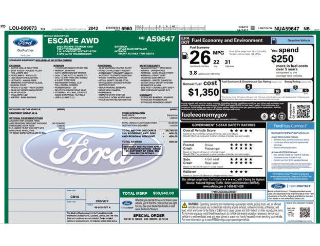 2022 Ford Escape Titanium