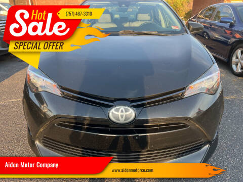 2017 Toyota Corolla for sale at Aiden Motor Company in Portsmouth VA