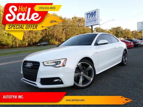 2015 Audi A5 for sale at AUTOTYM INC. in Fredericksburg VA