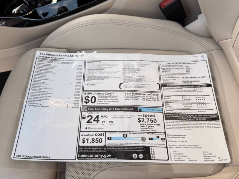2022 BMW X3 xDrive30i