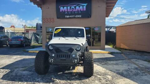 2017 Jeep Wrangler Unlimited for sale at Miami Autos in Miami FL