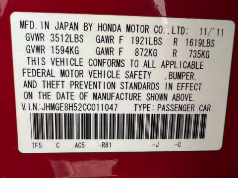 2012 Honda Fit Sport