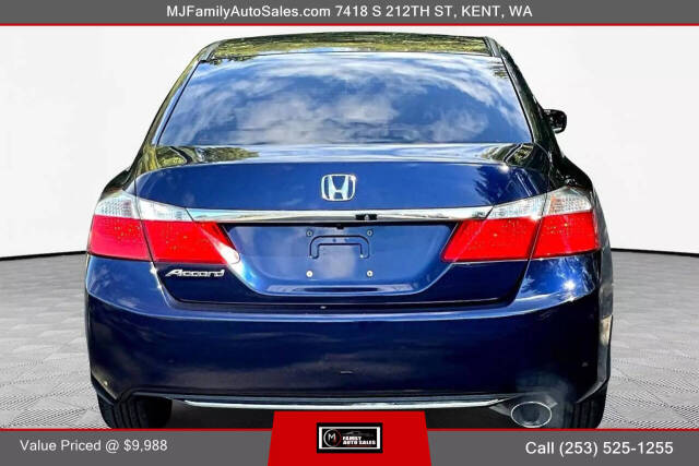 2015 Honda Accord for sale at MJ FAMILY AUTO SALES in Kent, WA