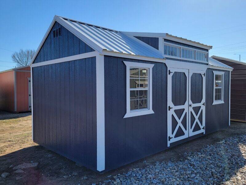 2023 Burnett Affordable Buildings 10x20 Side Lofted Utility Shed for sale at Lakeside Auto RV & Outdoors in Cleveland OK