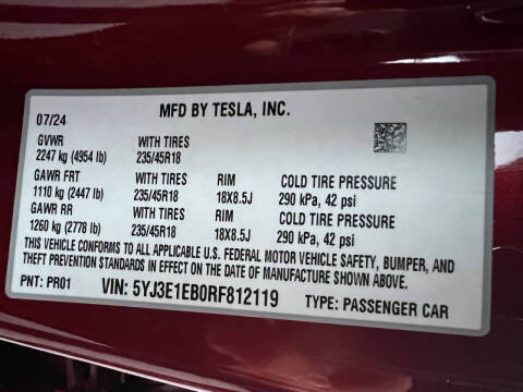 2024 Tesla Model 3 Long Range