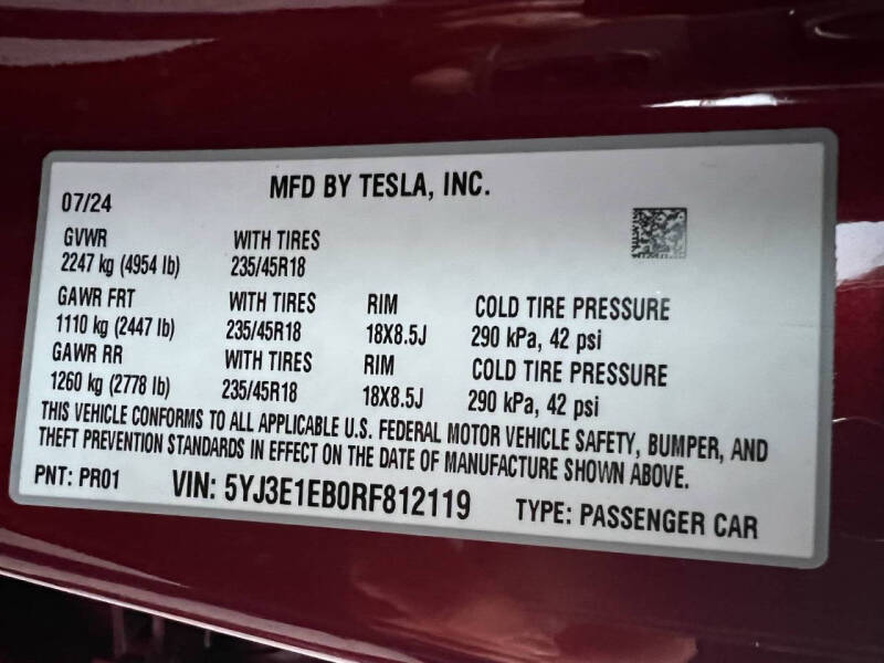 2024 Tesla Model 3 Long Range