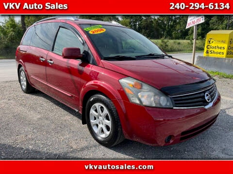 2008 Nissan Quest for sale at VKV Auto Sales in Laurel MD