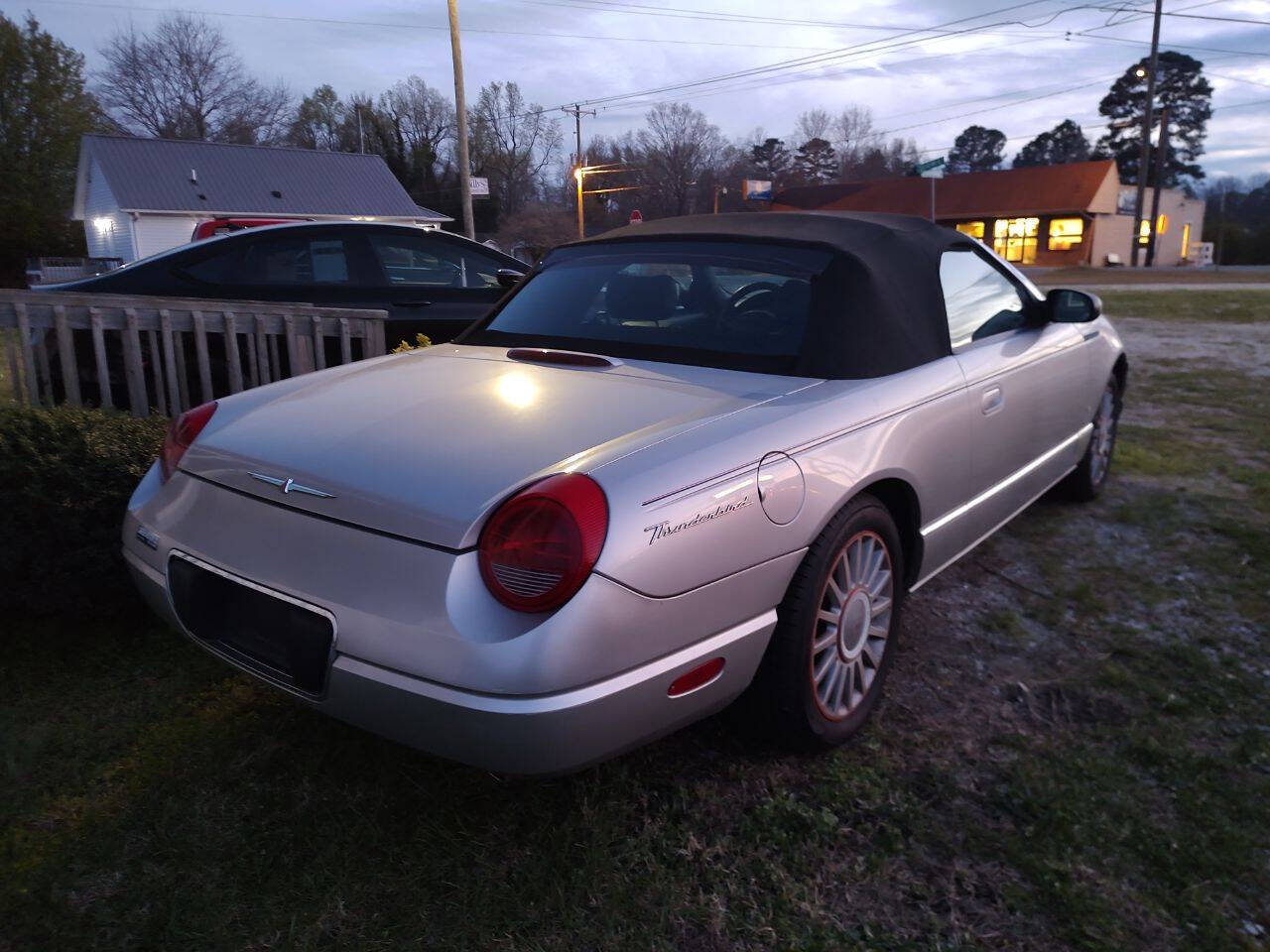 Silver 2004 Ford Thunderbird Deluxe Convertible Deluxe 2dr Convertible 1