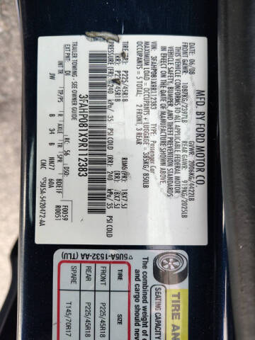 2009 Ford Fusion V6 SEL