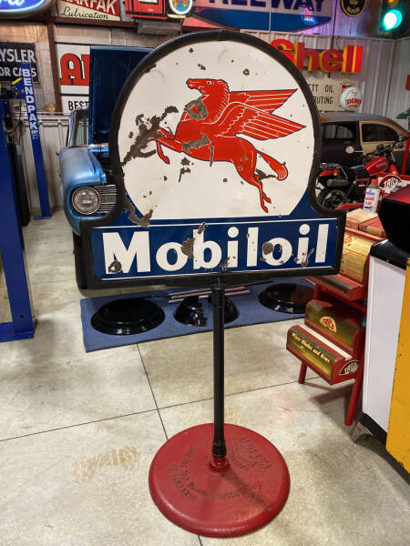  Mobil Oil Sign for sale at Rock Hard Motors Inc - Automobilia & Antiques in Treynor IA