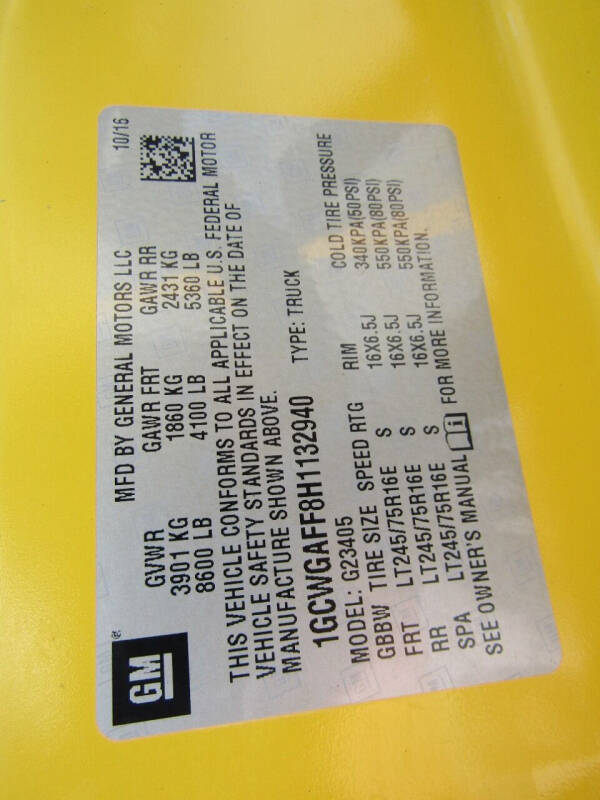 2017 Chevrolet Express 2500