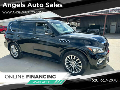 2015 Infiniti QX80 for sale at Angels Auto Sales in Great Bend KS