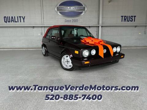1991 Volkswagen Cabriolet for sale at TANQUE VERDE MOTORS in Tucson AZ