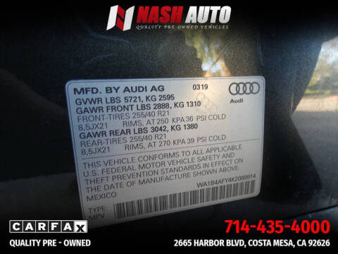 2019 Audi SQ5 3.0T quattro Premium Plus