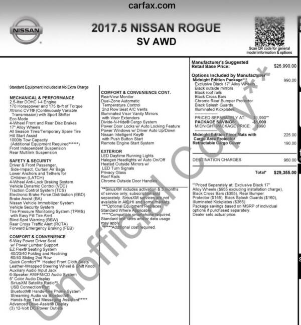 2017 Nissan Rogue SV