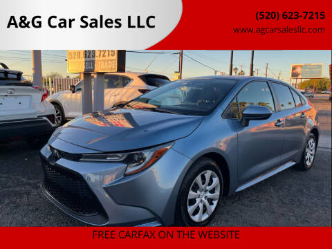 2020 Toyota Corolla for sale at A&G Car Sales  LLC in Tucson AZ