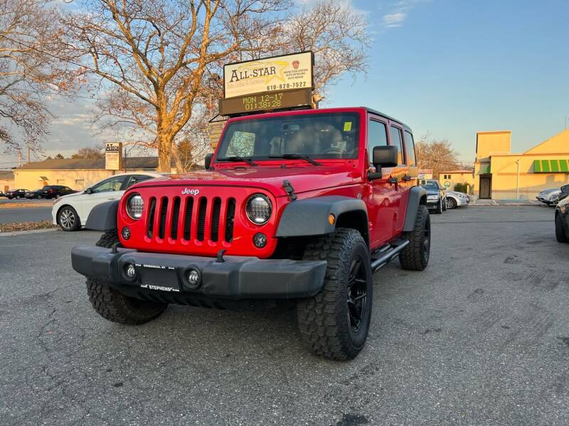 2016 Jeep Wrangler Unlimited for sale at All Star Auto Sales and Service LLC in Allentown PA