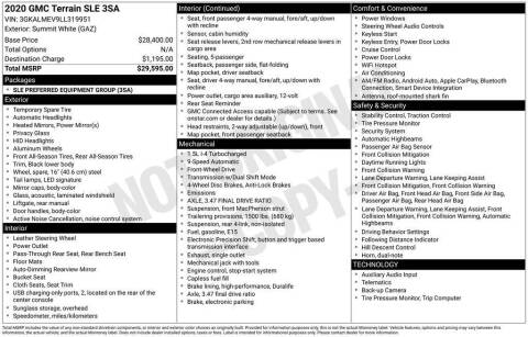 2020 GMC Terrain SLE