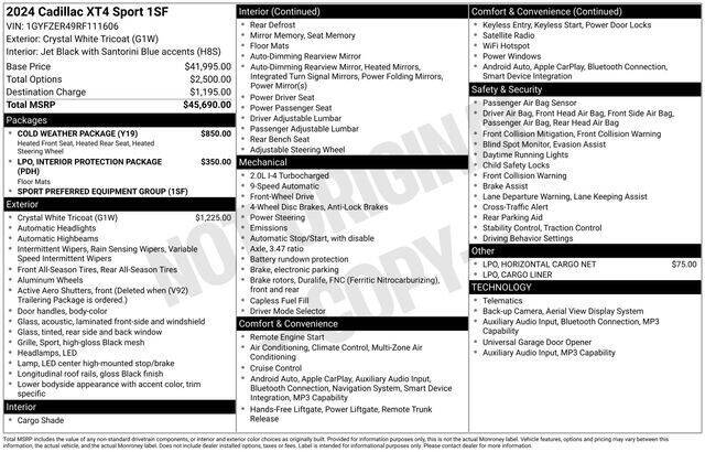 2024 Cadillac XT4 Sport
