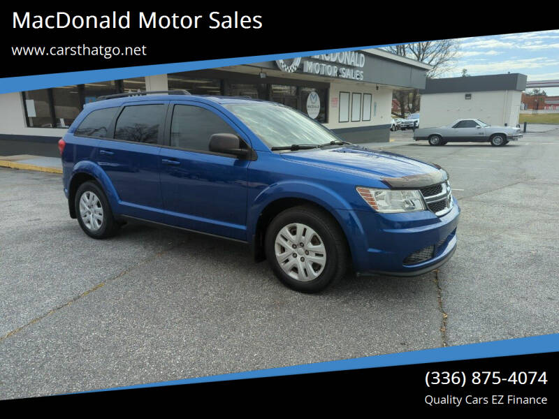2015 Dodge Journey for sale at MacDonald Motor Sales in High Point NC