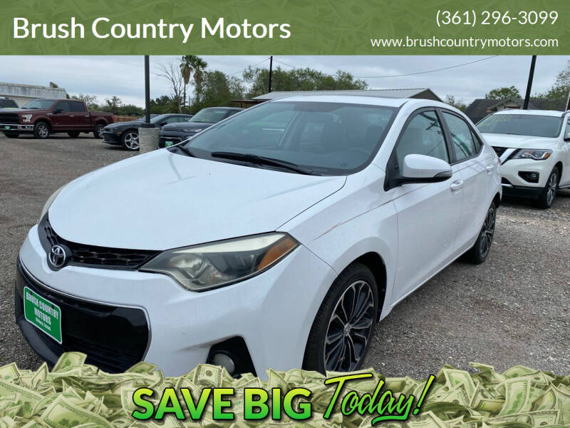 2015 Toyota Corolla for sale at Brush Country Motors in Riviera TX