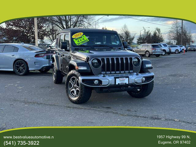 2018 Jeep Wrangler Unlimited for sale at Best Value Automotive in Eugene OR