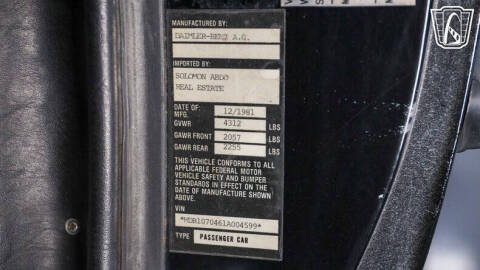 1984 Mercedes-Benz 500-Class