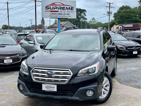 2017 Subaru Outback for sale at Supreme Auto Sales in Chesapeake VA