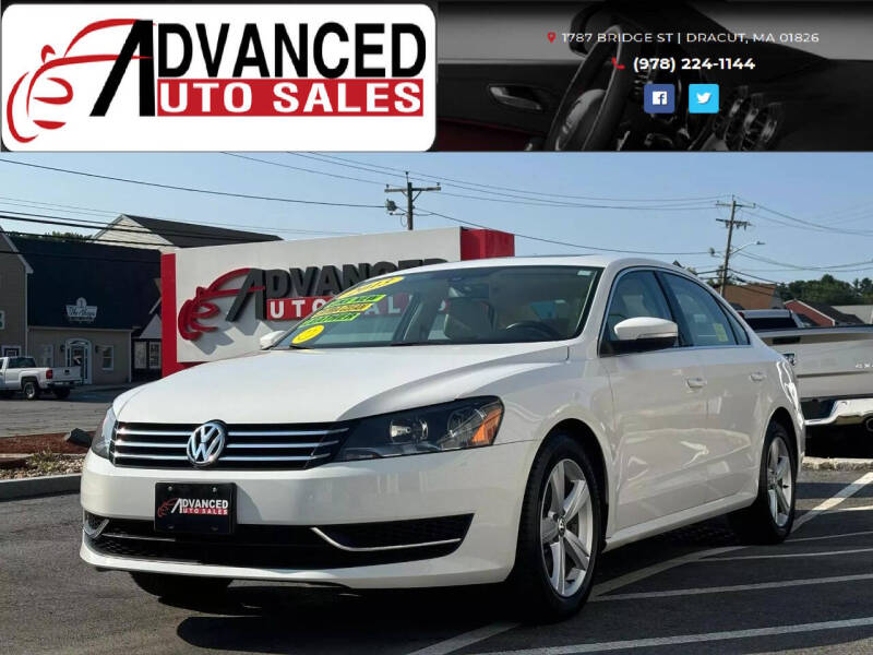 2013 Volkswagen Passat for sale at Advanced Auto Sales in Dracut MA