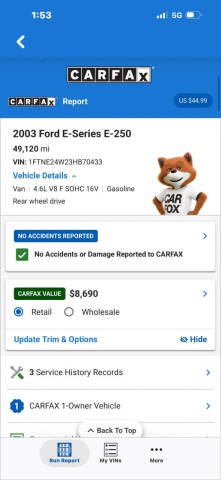2003 Ford E-Series E-250