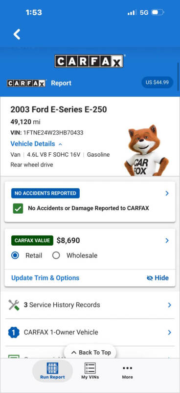 2003 Ford E-Series E-250