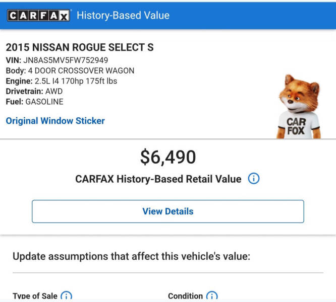 2015 Nissan Rogue Select S