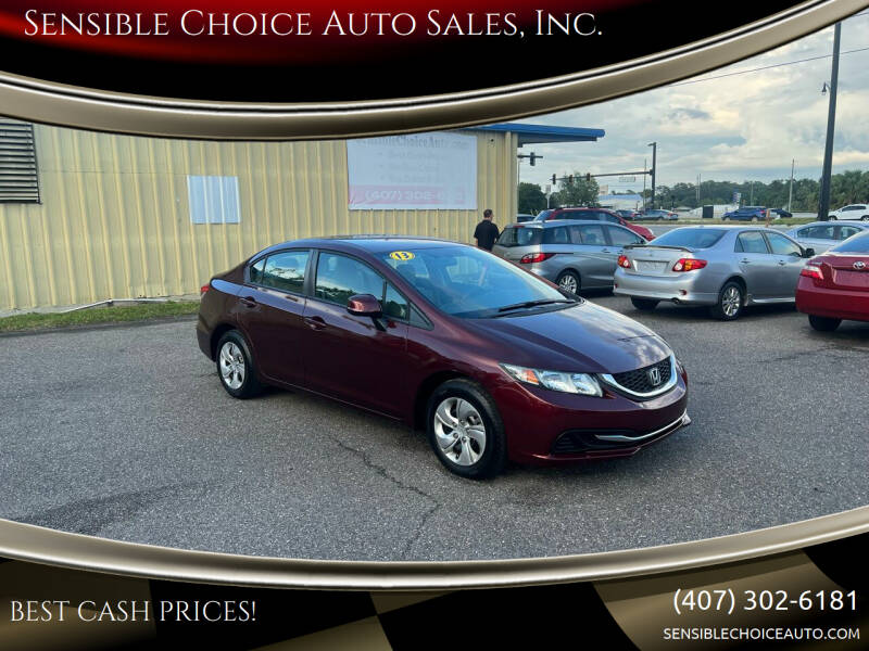 2013 Honda Civic for sale at Sensible Choice Auto Sales, Inc. in Longwood FL