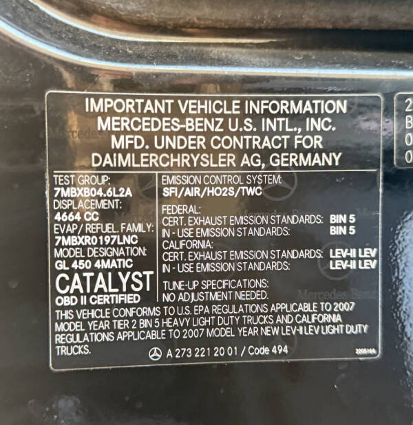 2007 Mercedes-Benz GL-Class GL 450