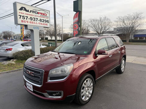 2015 GMC Acadia for sale at AutoPro Virginia LLC in Virginia Beach VA