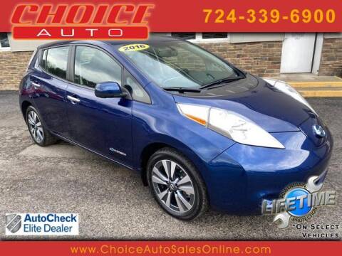 2016 Nissan LEAF for sale at CHOICE AUTO SALES in Murrysville PA
