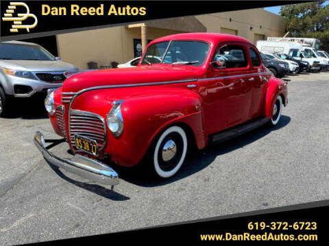 1941 Plymouth Deluxe for sale at Dan Reed Autos in Escondido CA