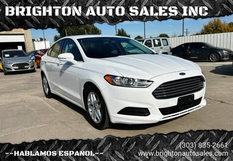 2013 Ford Fusion for sale at BRIGHTON AUTO SALES INC in Brighton CO