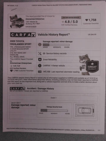 2009 Toyota Highlander Sport
