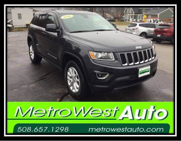 2016 Jeep Grand Cherokee for sale at Metro West Auto in Bellingham MA