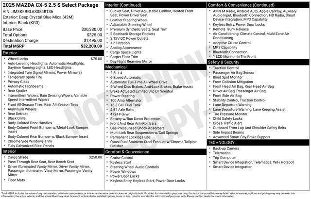 2025 Mazda CX-5 2.5 S Select