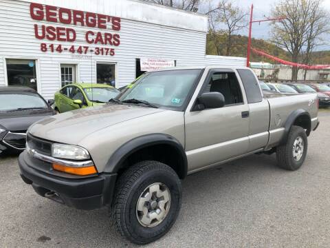 2001 Chevrolet S-10 for sale at George's Used Cars Inc in Orbisonia PA