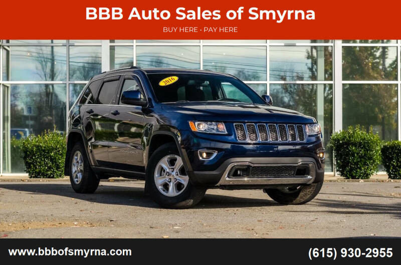 2016 Jeep Grand Cherokee for sale at BBB Auto Sales of Smyrna in Smyrna TN