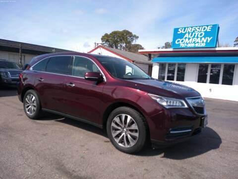 2016 Acura MDX for sale at Surfside Auto Company in Norfolk VA