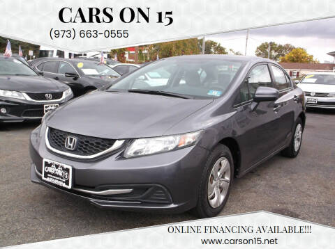2015 Honda Civic for sale at Cars On 15 in Lake Hopatcong NJ