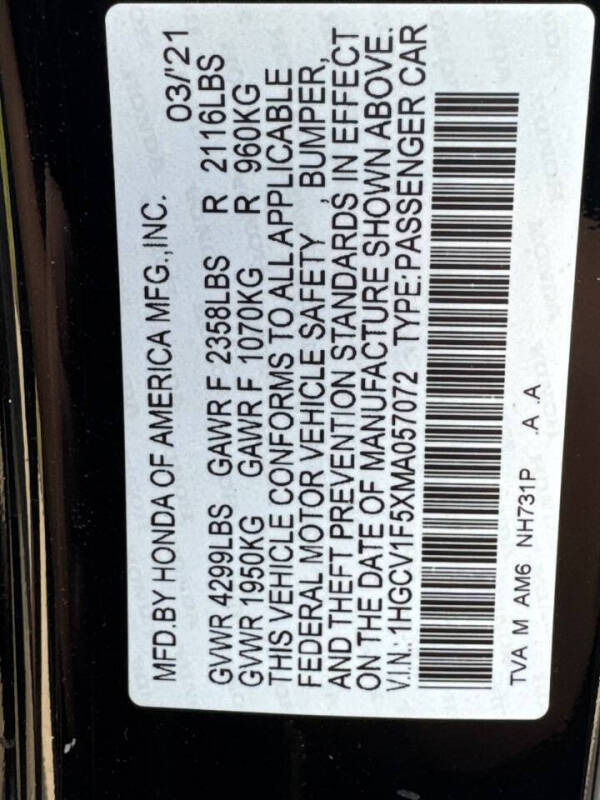 2021 Honda Accord EX-L